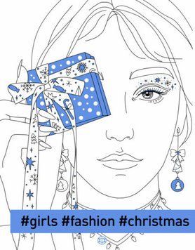 Раскраска #girls#fashion#christmas Жорж 2375864647 фото